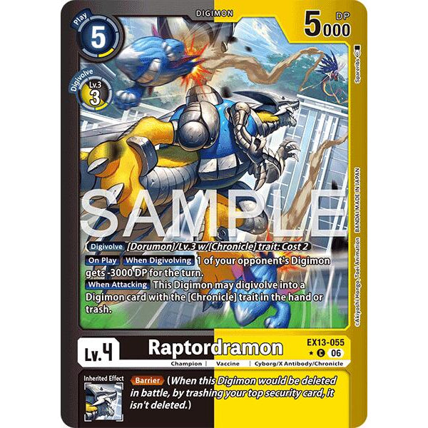 DCG [EX13-055 C] Raptordramon (Limited Foil)