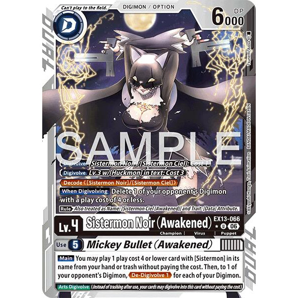 DCG [EX13-066 U] Sistermon Noir (Awakened) // Mickey Bullet (Awakened) (Limited Foil)
