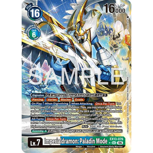 DCG [EX13-076 SEC] Imperialdramon: Paladin Mode (Alternate Art)
