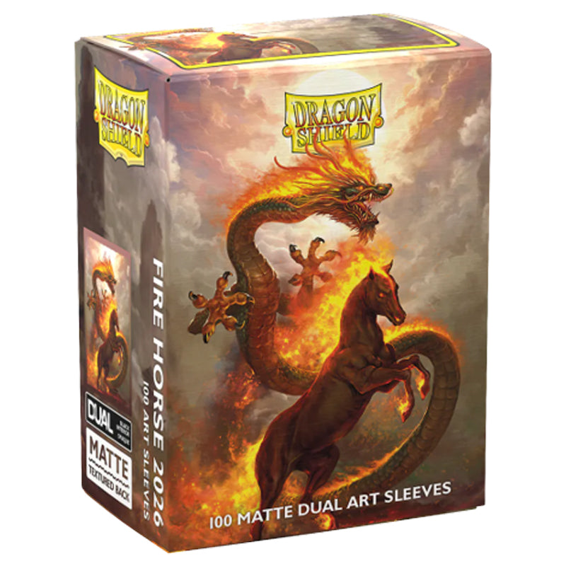 Dragon Shield Standard Sleeves - Dual Matte - Fire Horse (100 CT)