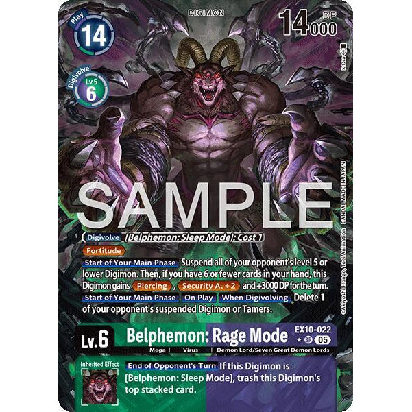 DCG [EX10-022 SR] Belphemon: Rage Mode (Alternate Art)