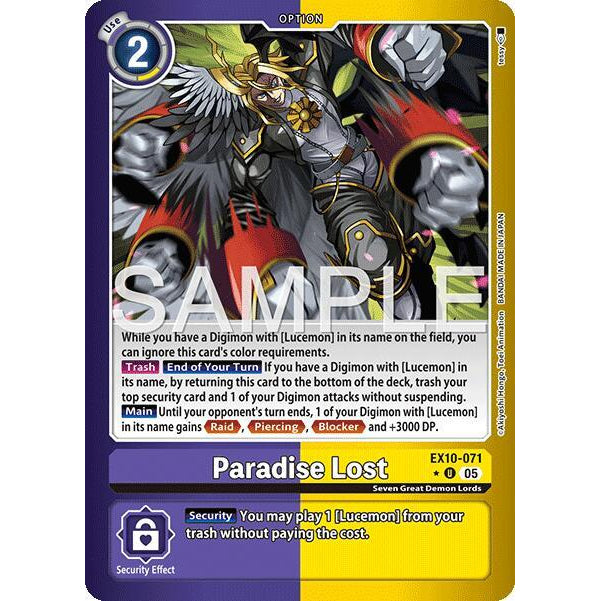 DCG [EX10-071 U] Paradise Lost (Limited Foil)