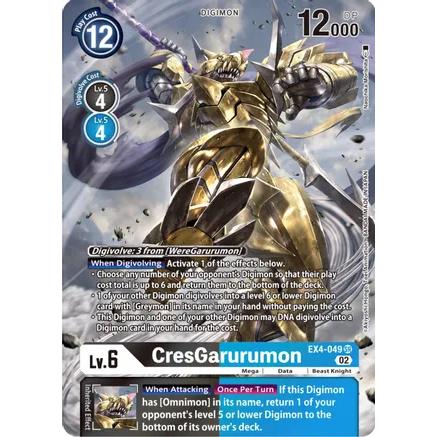 DCG [EX4-049 SR] CresGarurumon (Alternate Art)