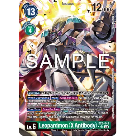 DCG [EX5-043 SR] Leopardmon (X Antibody) (Alternate Art)