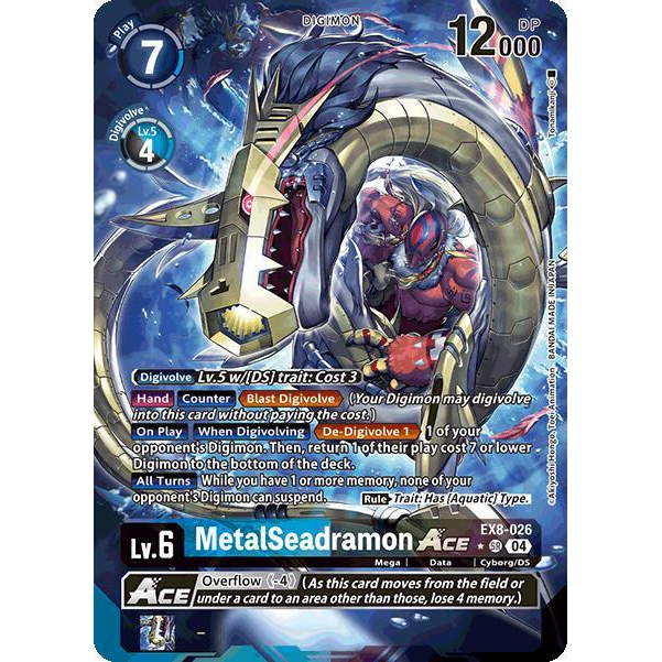 DCG [EX8-026 SR] MetalSeadramon ACE (Alternate Art)