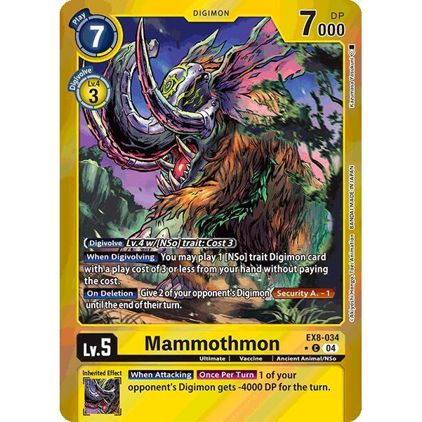 DCG [EX8-034 C] Mammothmon (Limited Foil)