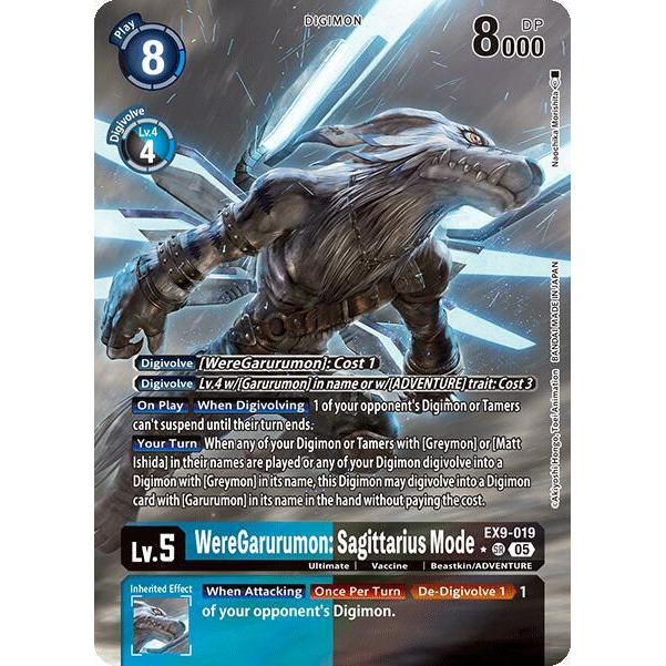 DCG [EX9-019 SR] WereGarurumon: Sagittarius Mode (Alternate Art)