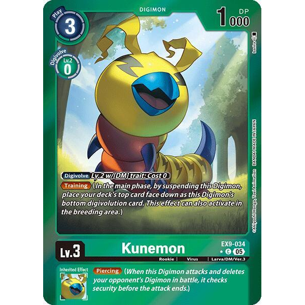 DCG [EX9-034 C] Kunemon (Limited Foil)