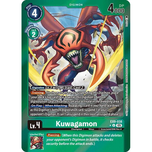 DCG [EX9-038 U] Kuwagamon (Limited Foil)