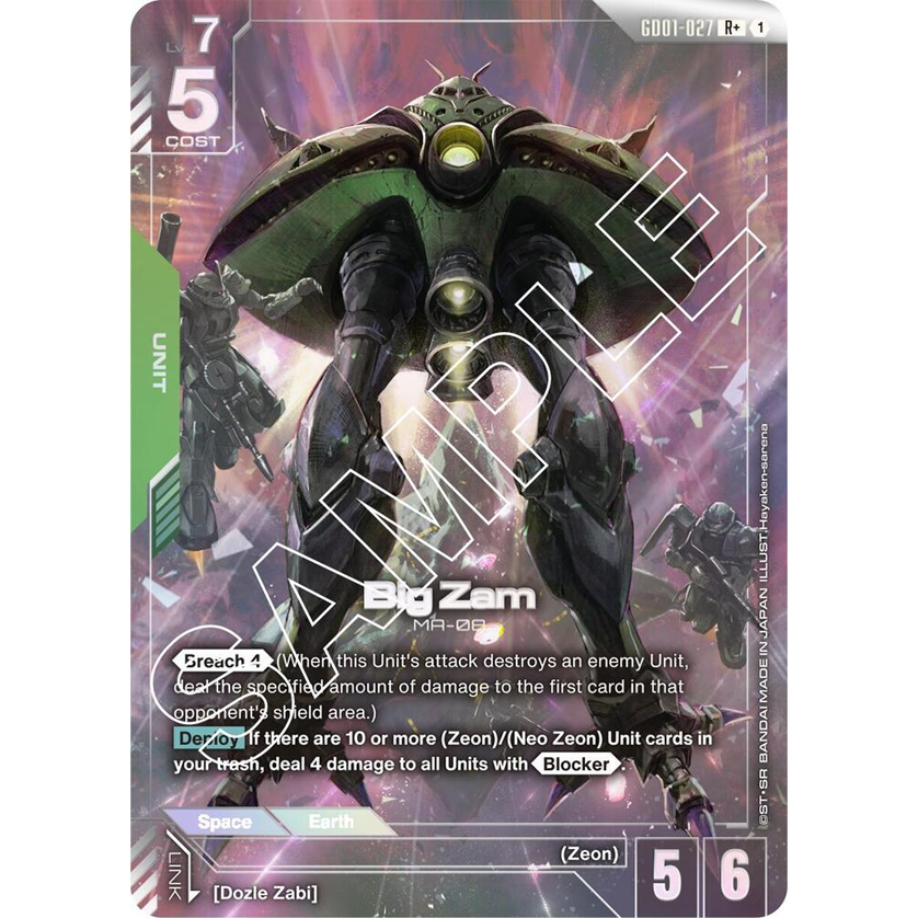 GDCG [GD01-027 R+] Big Zam (Alternate Art)