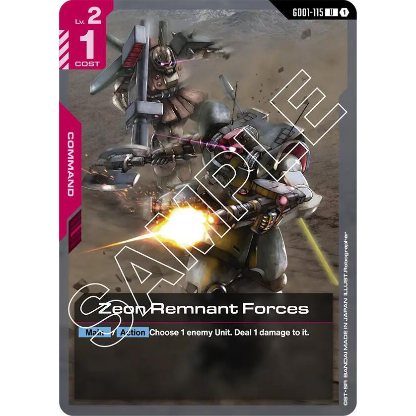 GDCG [GD01-115 U] Zeon Remnant Forces