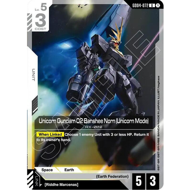 GDCG [GD04-072 UC] Unicorn Gundam 02 Banshee Norn (Unicorn Mode)