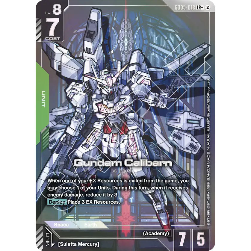 GDCG [GD05-018 LR+] Gundam Calibarn (Alternate Art)