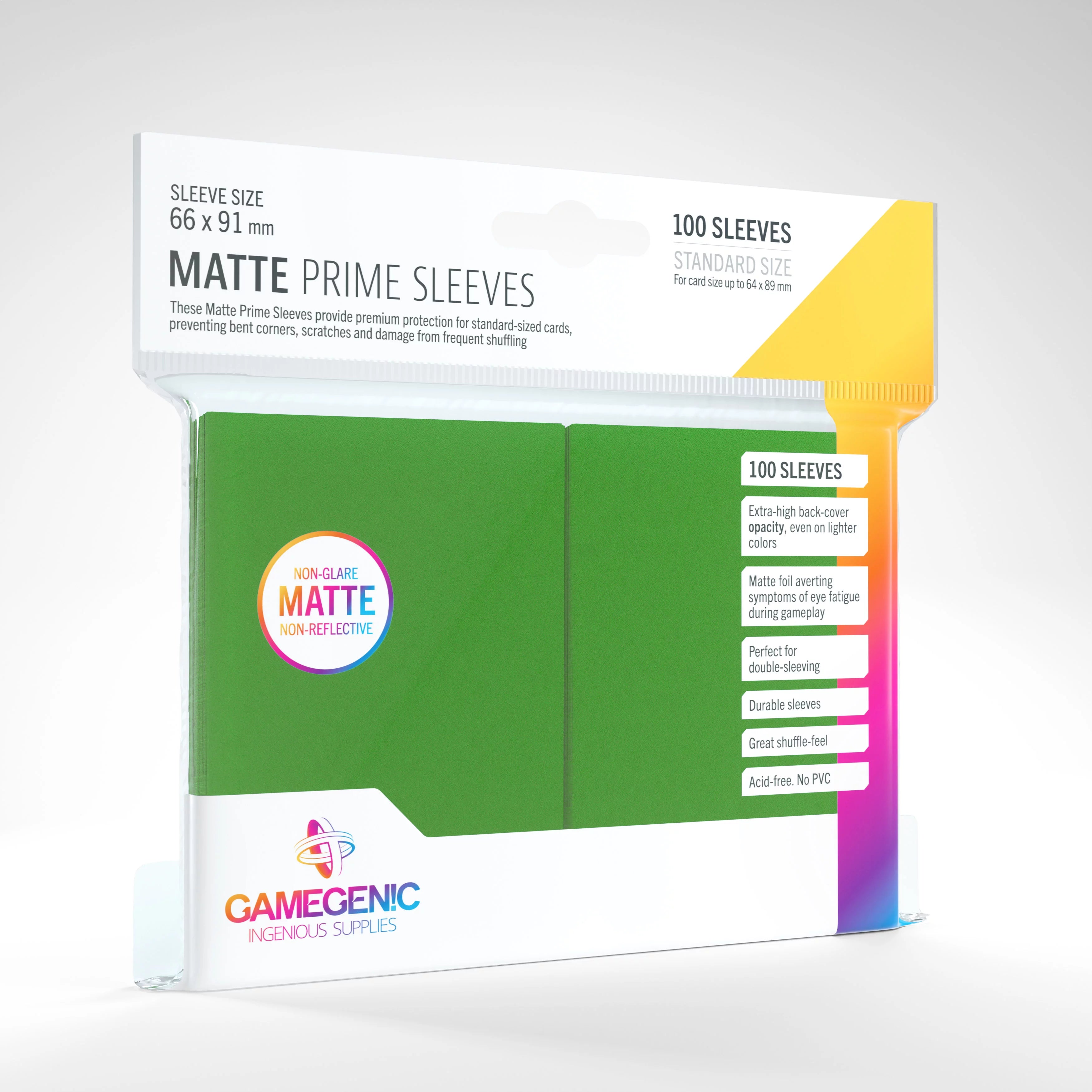 Gamegenic Matte Prime Sleeves Standard Size (100ct)