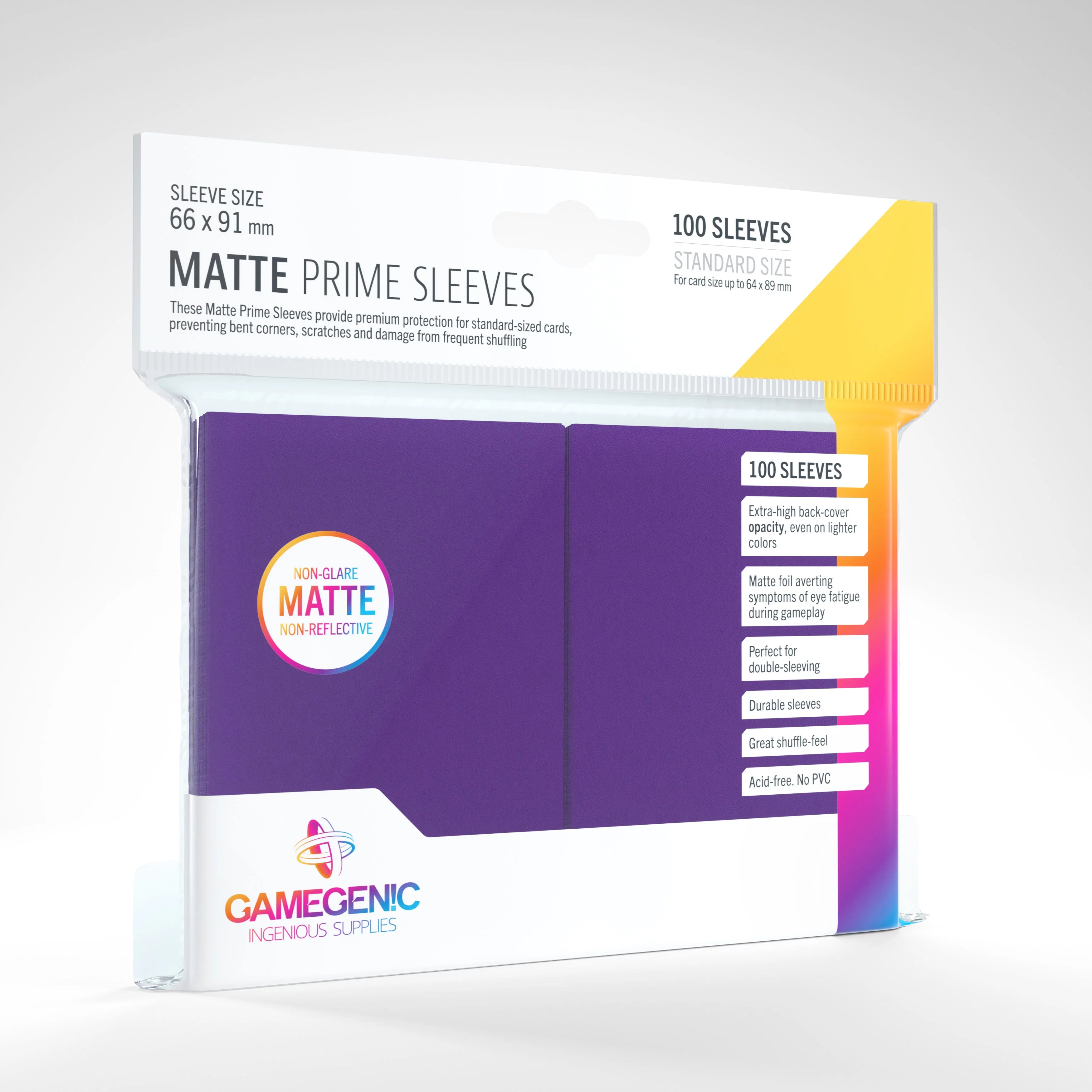 Gamegenic Matte Prime Sleeves Standard Size (100ct)
