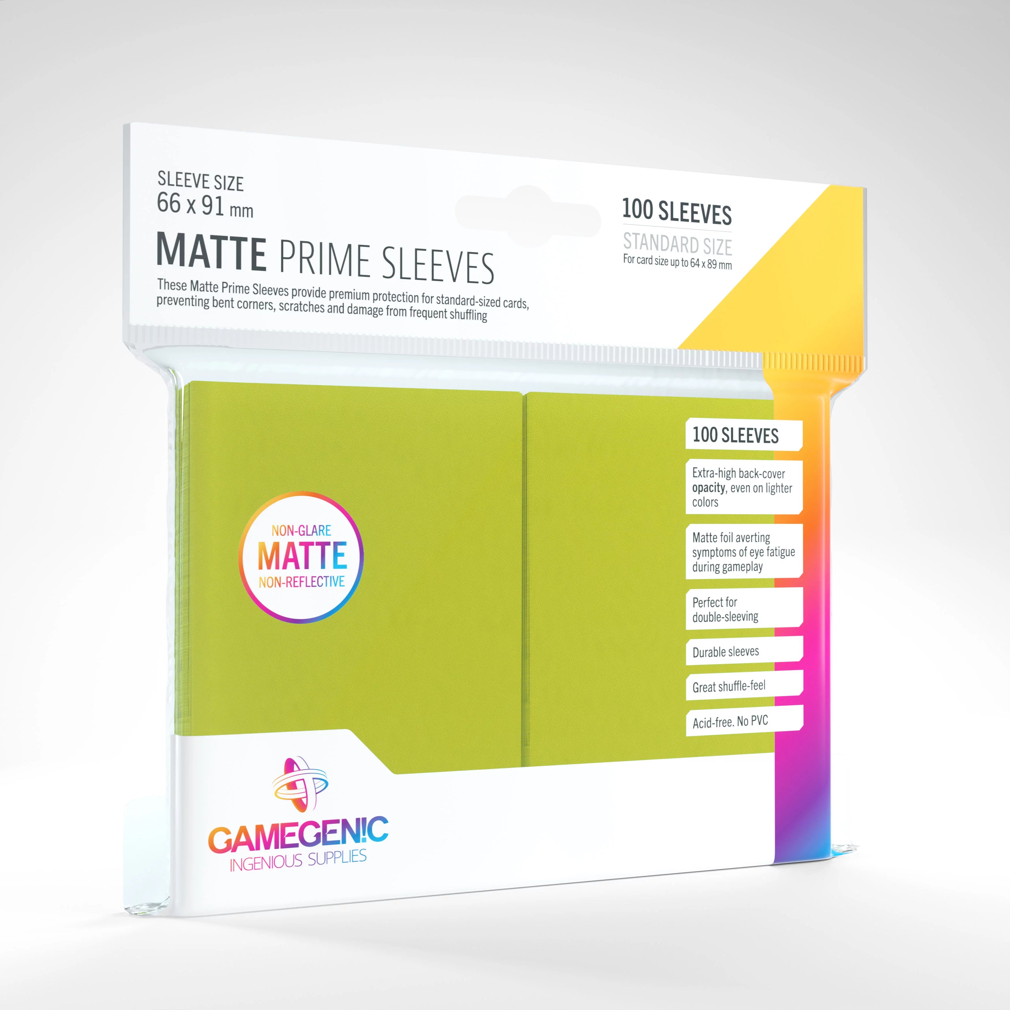 Gamegenic Matte Prime Sleeves Standard Size (100ct)