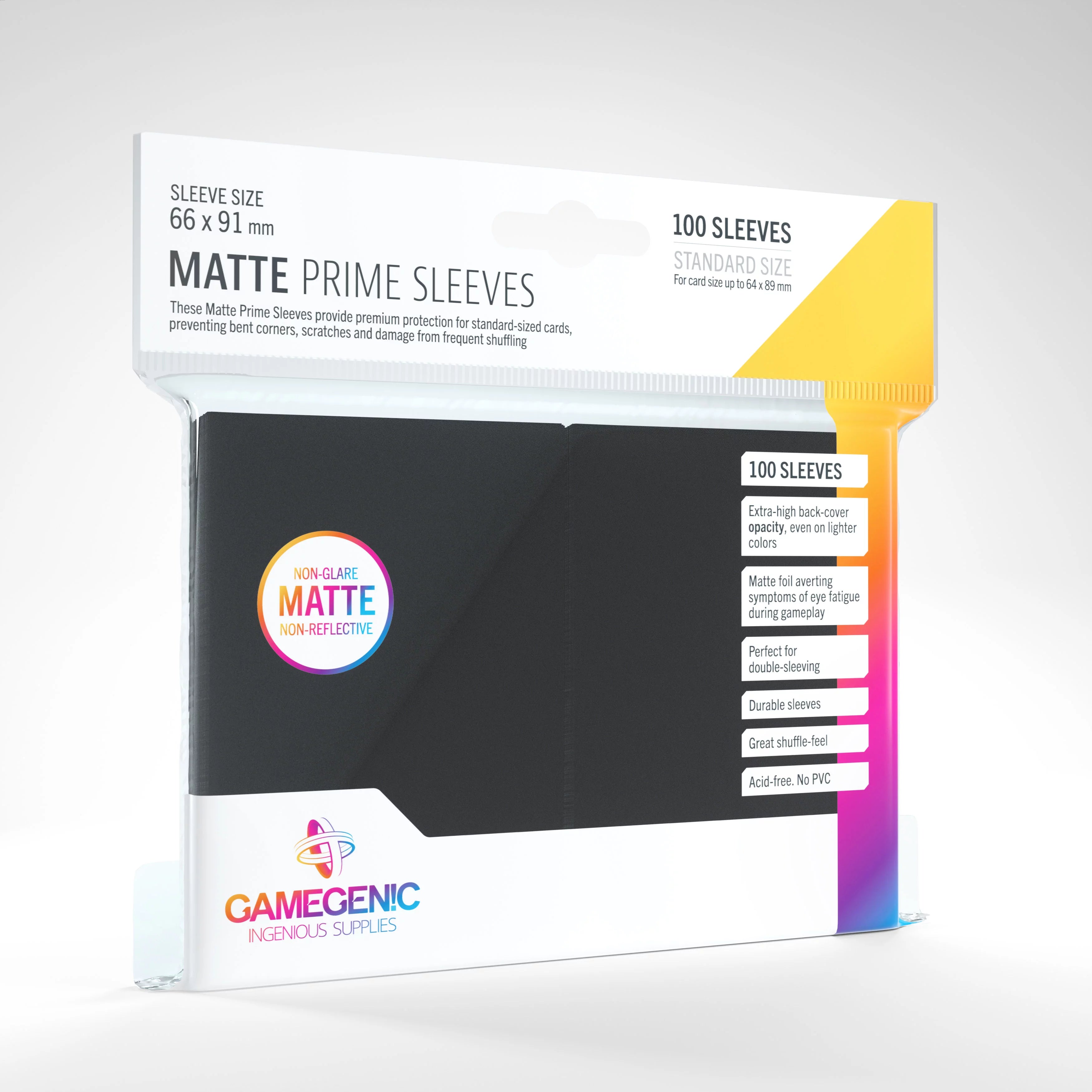 Gamegenic Matte Prime Sleeves Standard Size (100ct)