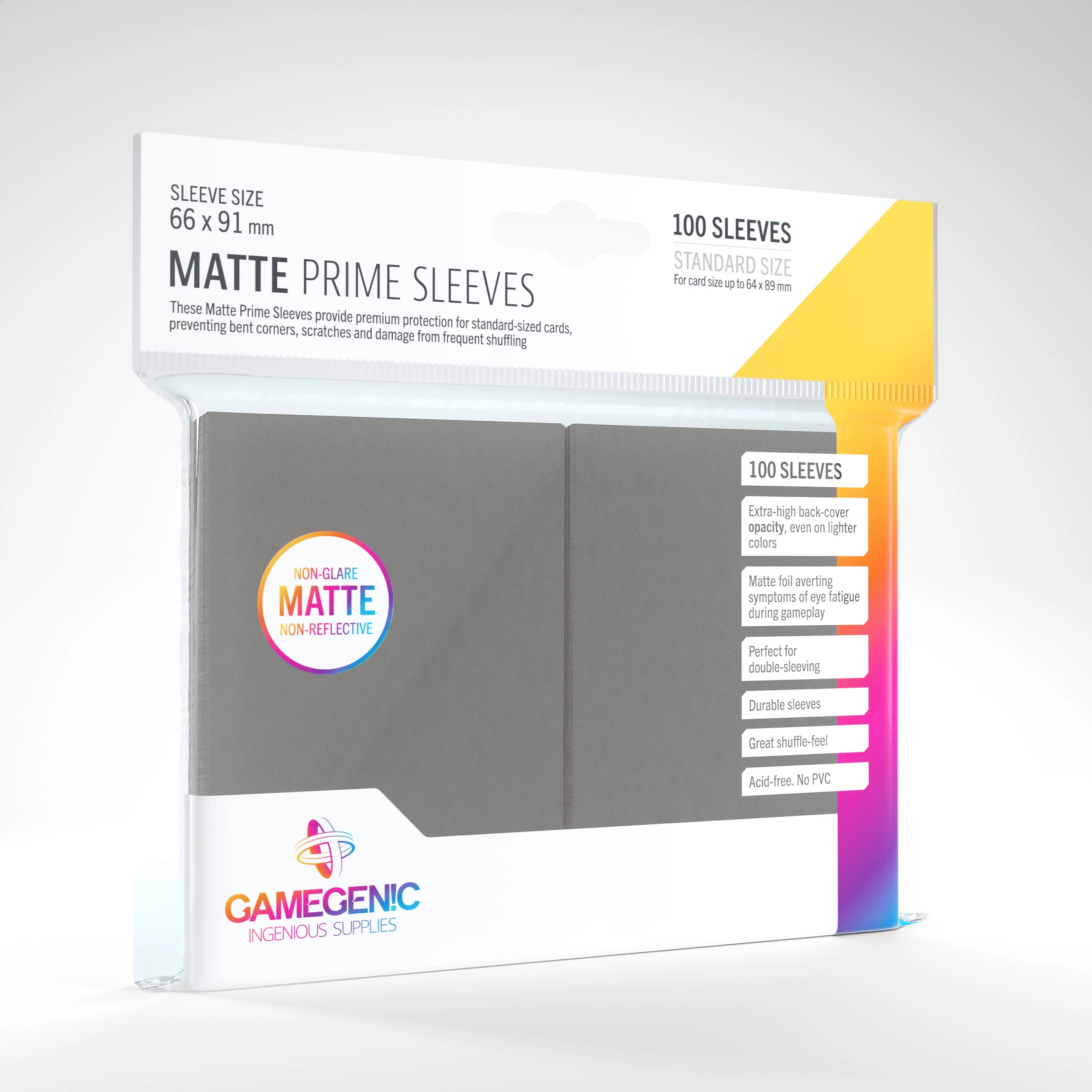 Gamegenic Matte Prime Sleeves Standard Size (100ct)