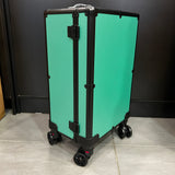 Bento Basics - Graded Latch Aluminum Case (4 Rows Green on Wheels)