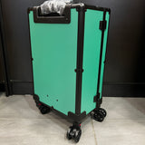 Bento Basics - Graded Latch Aluminum Case (4 Rows Green on Wheels)