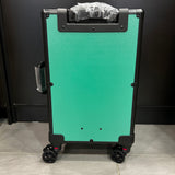 Bento Basics - Graded Latch Aluminum Case (4 Rows Green on Wheels)