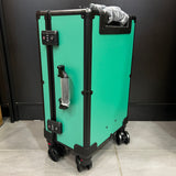 Bento Basics - Graded Latch Aluminum Case (4 Rows Green on Wheels)