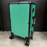 Bento Basics - Graded Latch Aluminum Case (4 Rows Green on Wheels)