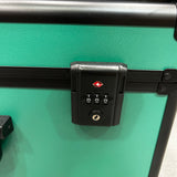 Bento Basics - Graded Latch Aluminum Case (4 Rows Green on Wheels)