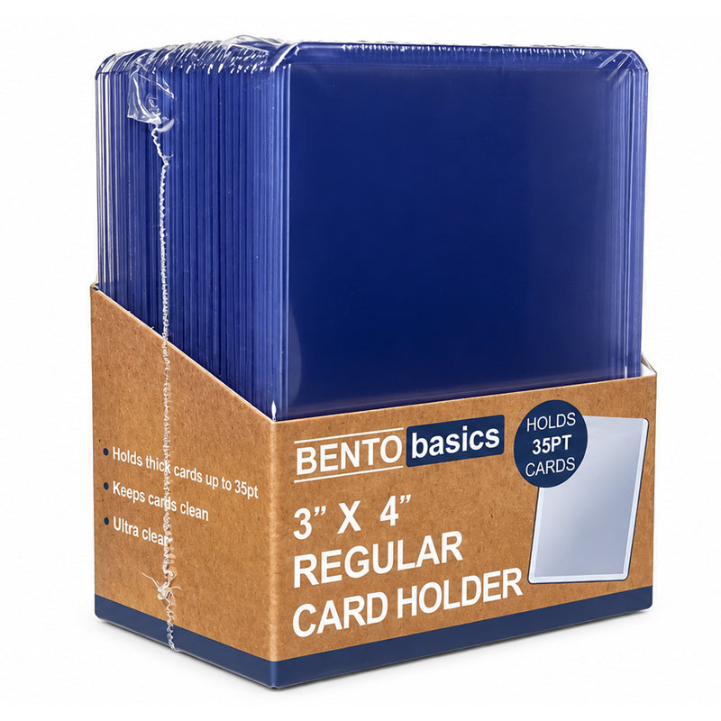 Bento Basics - 3" x 4" Clear Regular Toploaders (25ct) for Standard Size Cards