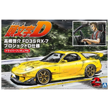 Aoshima 1/24 INITIAL D #15 TAKAHASHI KEISUKE FD3S RX-7 PROJECT D Ver. w/ Figure
