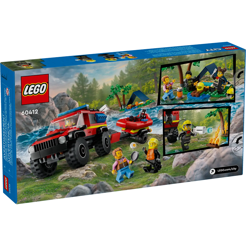 LEGO City 60412 4x4 Fire Truck with Rescue Boat