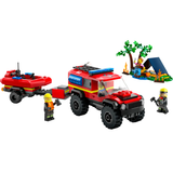 LEGO City 60412 4x4 Fire Truck with Rescue Boat