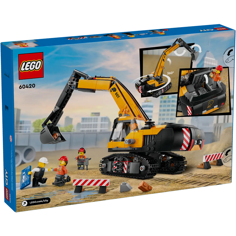 LEGO City 60420 Yellow Construction Excavator