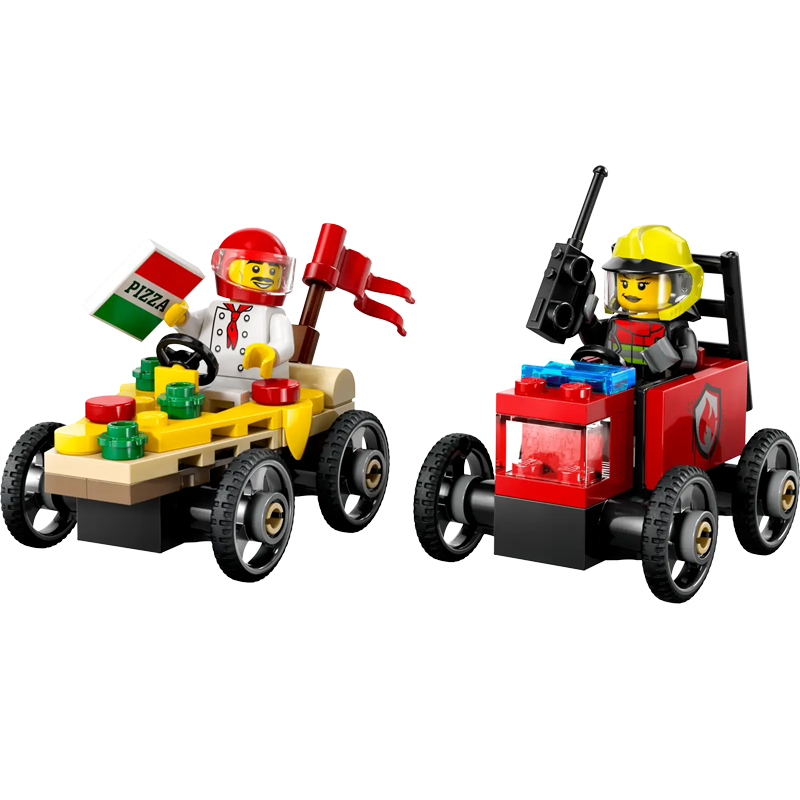 LEGO City 60458 Pizza vs. Fire Truck Race Car Pack