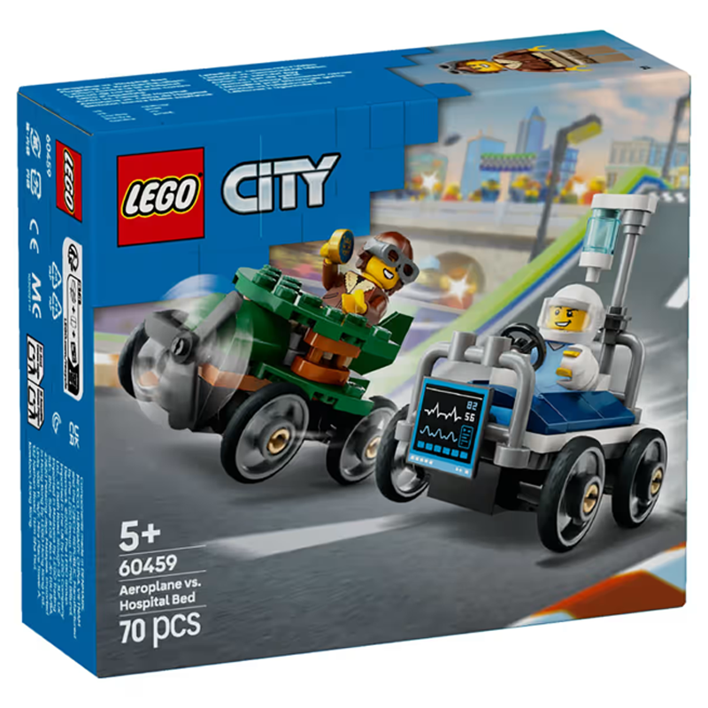 LEGO City 60459 Airplane vs. Hospital Bed Race Car Pack