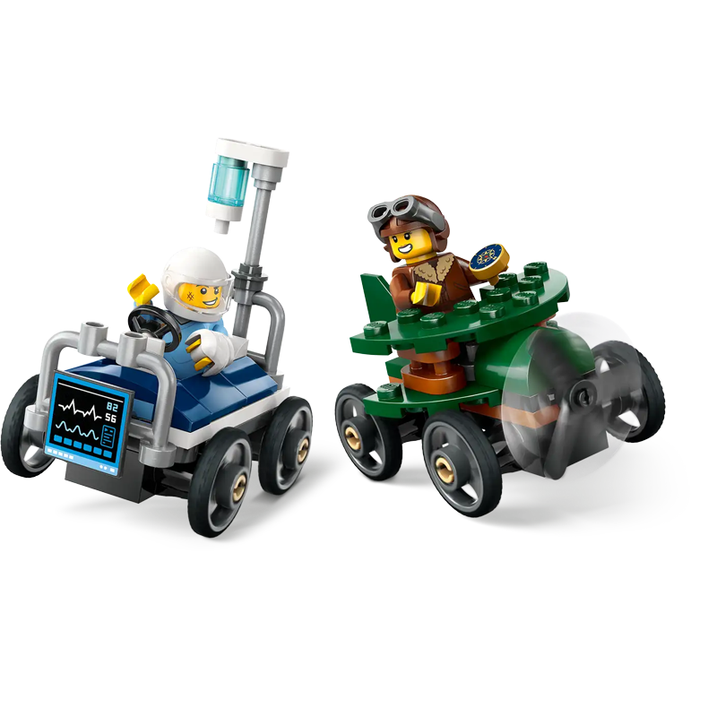LEGO City 60459 Airplane vs. Hospital Bed Race Car Pack