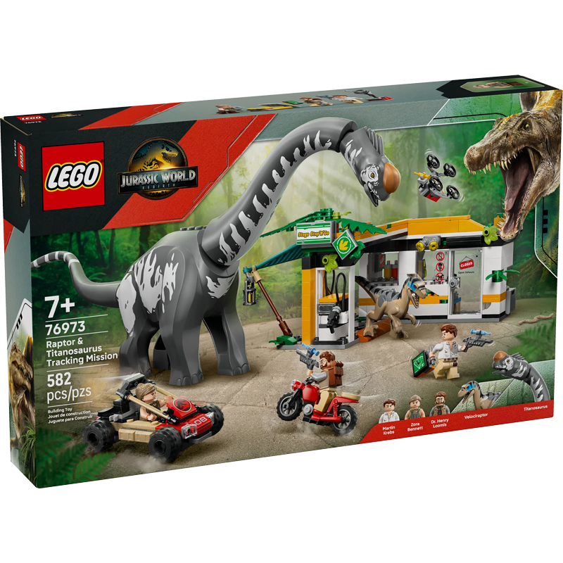 LEGO Jurassic World 76973 Raptor & Titanosaurus Tracking Mission