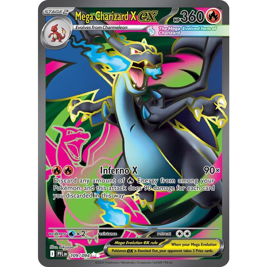 PKM [ME02-PFL-109 UR] Mega Charizard X ex - 109/094