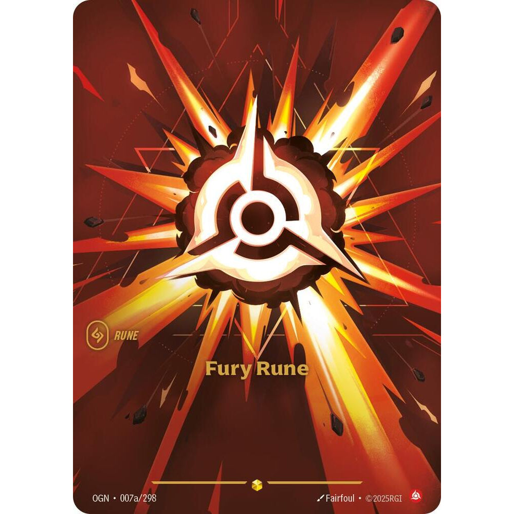RFB [RFB01-OGN-007a AA] Fury Rune (Alternate Art)