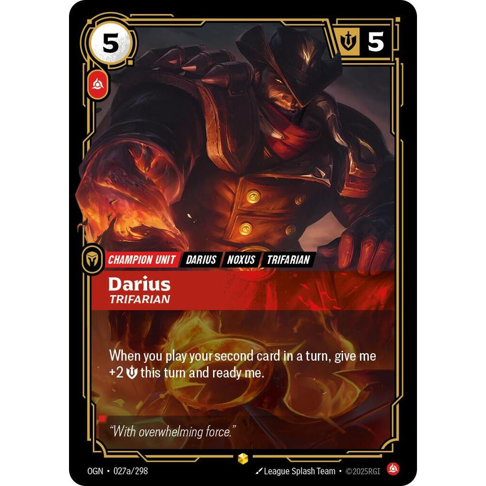 RFB [RFB01-OGN-027a AA] Darius - Trifarian (Alternate Art)