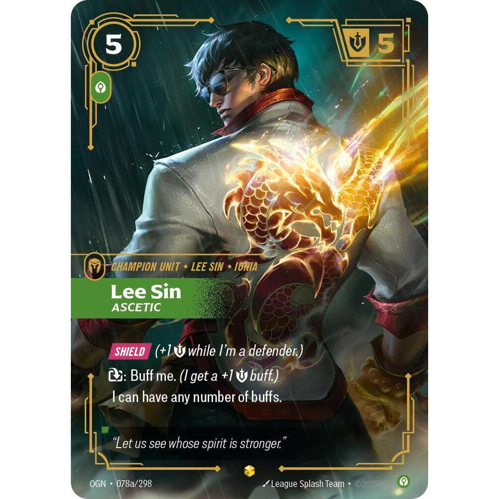 RFB [RFB01-OGN-078a AA] Lee Sin - Ascetic (Alternate Art)