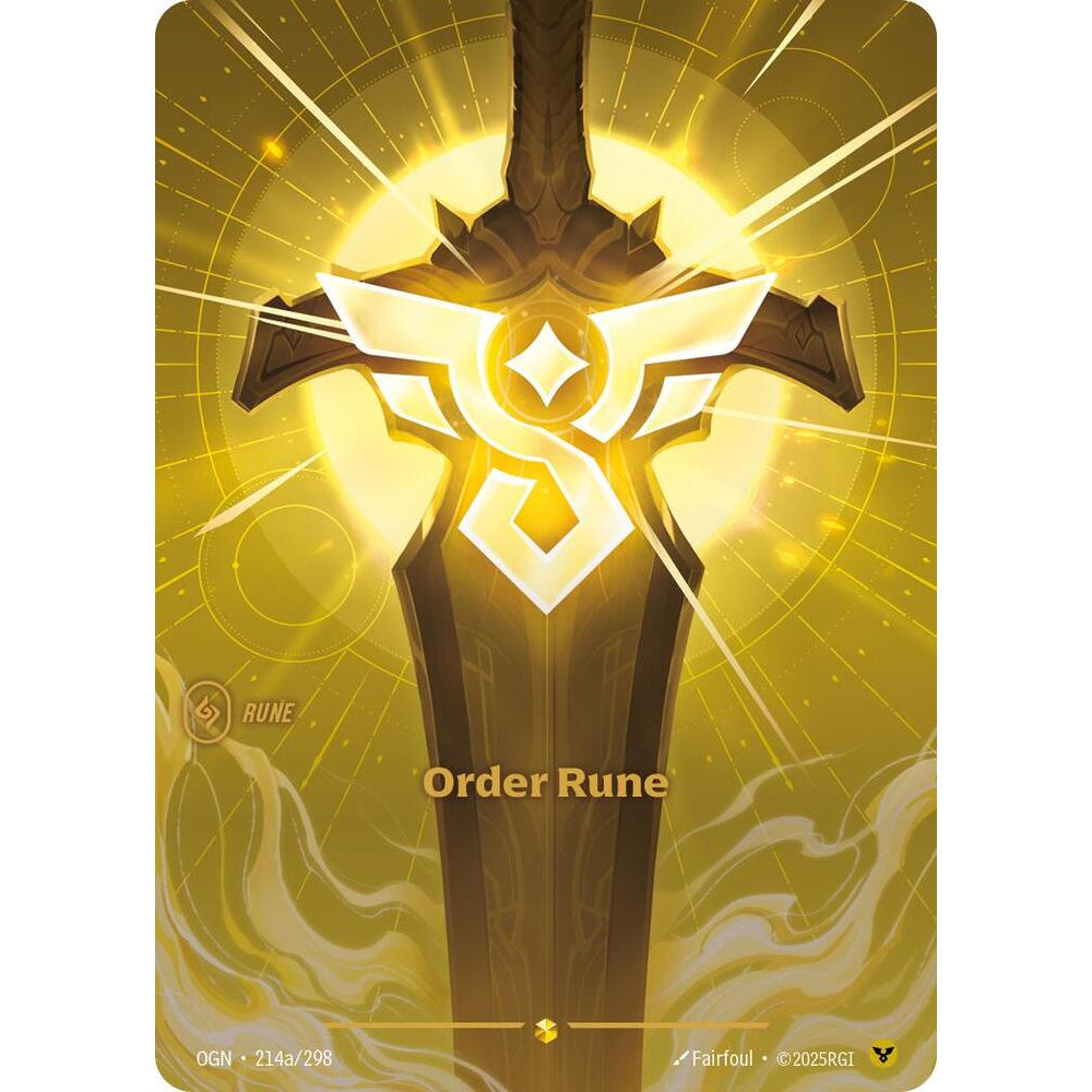 RFB [RFB01-OGN-214a AA] Order Rune (Alternate Art) – Bento Gaming