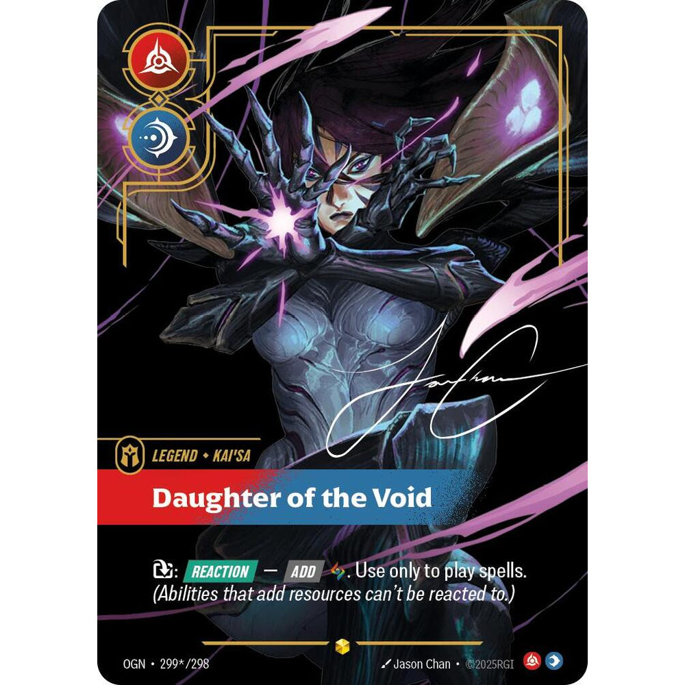 RFB [RFB01-OGN-299* AAS] Kai'Sa - Daughter of the Void (Alternate Art + Signature)