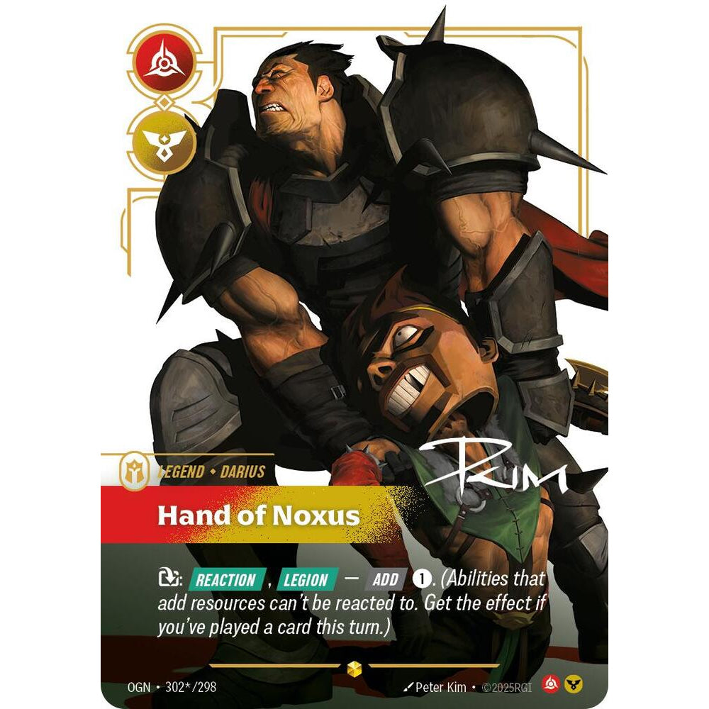 RFB [RFB01-OGN-302* AAS] Darius - Hand of Noxus (Alternate Art + Signature)