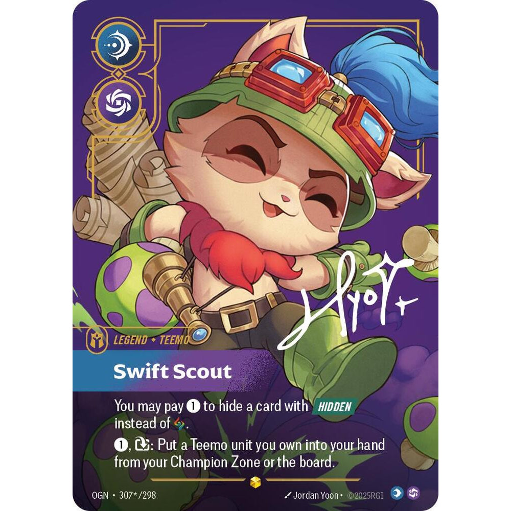 RFB [RFB01-OGN-307* AAS] Teemo - Swift Scout (Alternate Art + Signature)