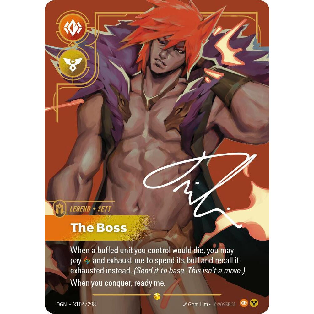 RFB [RFB01-OGN-310* AAS] Sett - The Boss (Alternate Art + Signature)