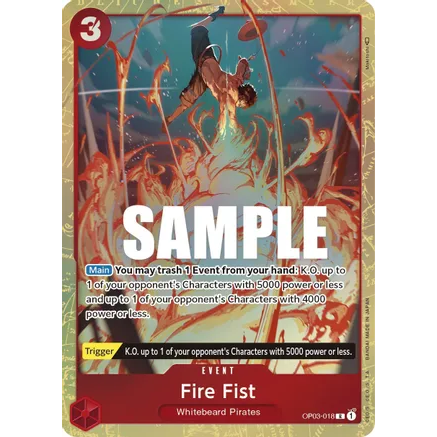 OPCG [OP03-018 R] Fire Fist (Alternate Art)