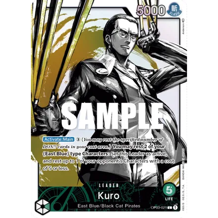 OPCG [OP03-021 L] Kuro (Alternate Art)
