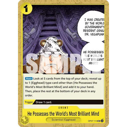 OPCG [OP07-114 UC] He Possesses the Worlds Most Brilliant Mind