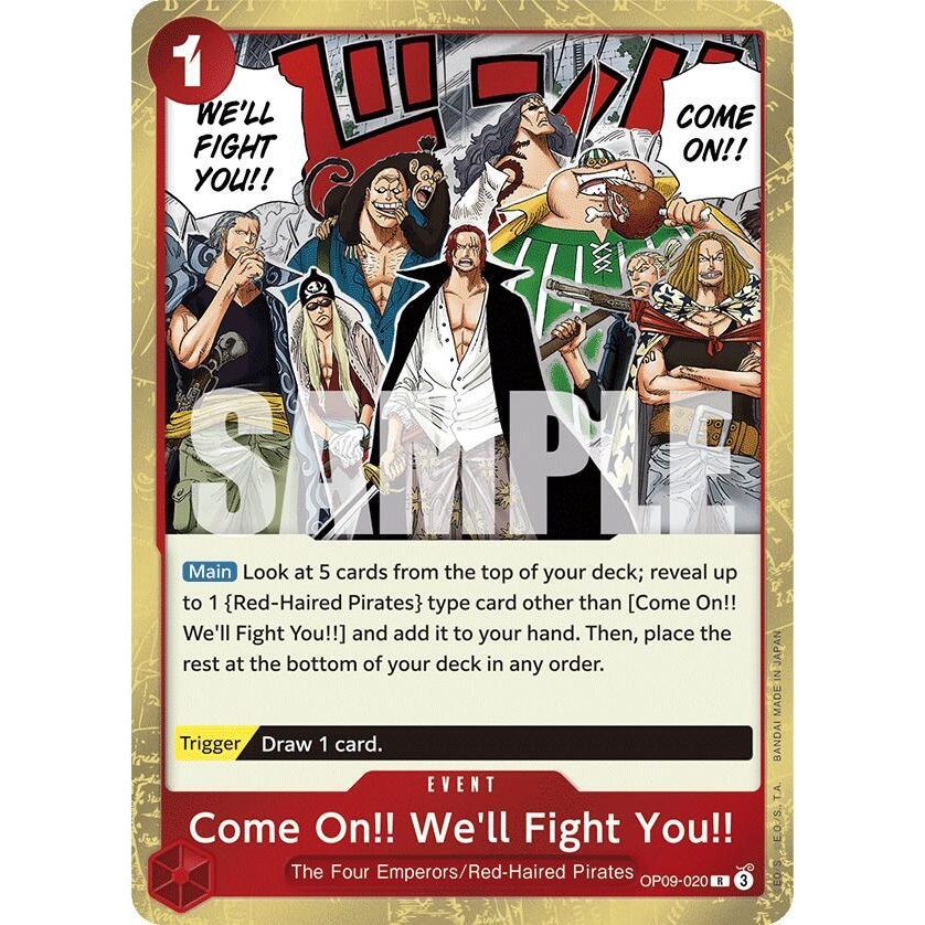 OPCG [OP09-020 R] Come On!! We'll Fight You!!